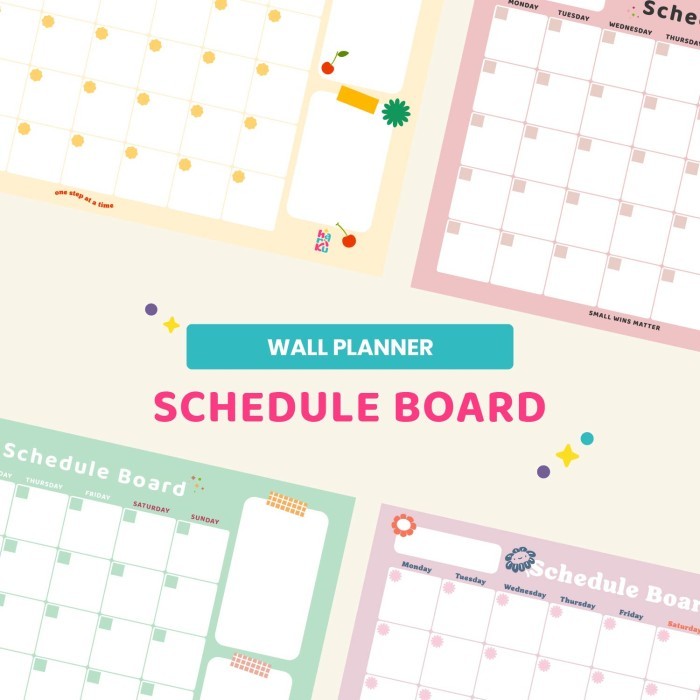 

Monthly Schedule Board - Wall Planner
