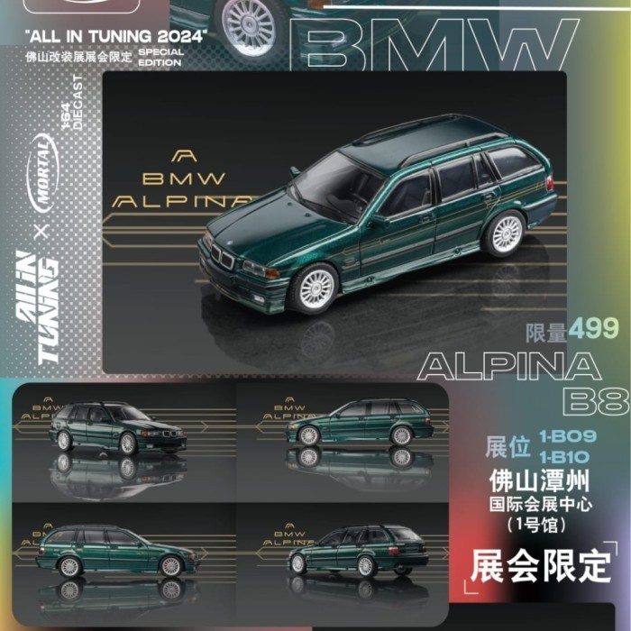 Mortal 1/64 Bmw E36 Alphina Bb Green Murah