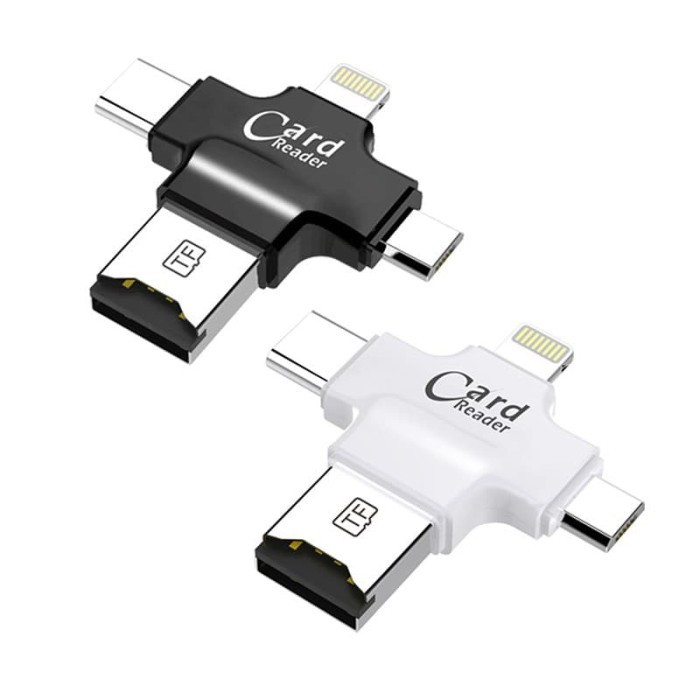 CARD READER USB / OTG 4 IN 1 SUPPORT TYPE C / MICRO USB / IPHONE