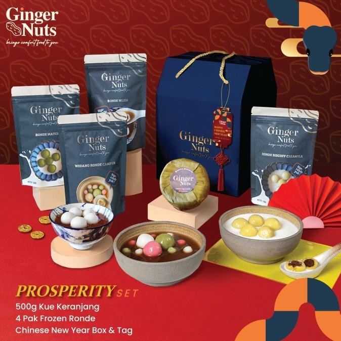 

Fgh Hampers Cny Prosperity/ Hampers Imlek/ Lunar/ Wedang Ronde/ Gingernuts