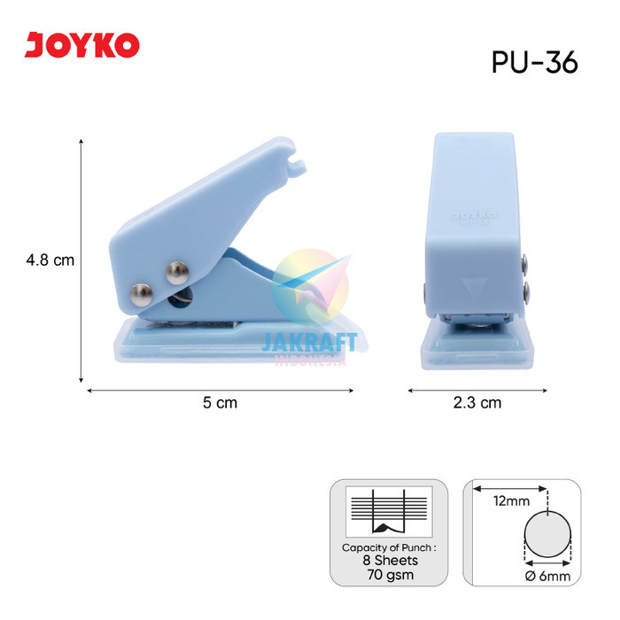 

Punch Kertas Kartu 1 Lubang Joyko Pu-36 Pembolong Pelubang Perforator Paper Single Hole