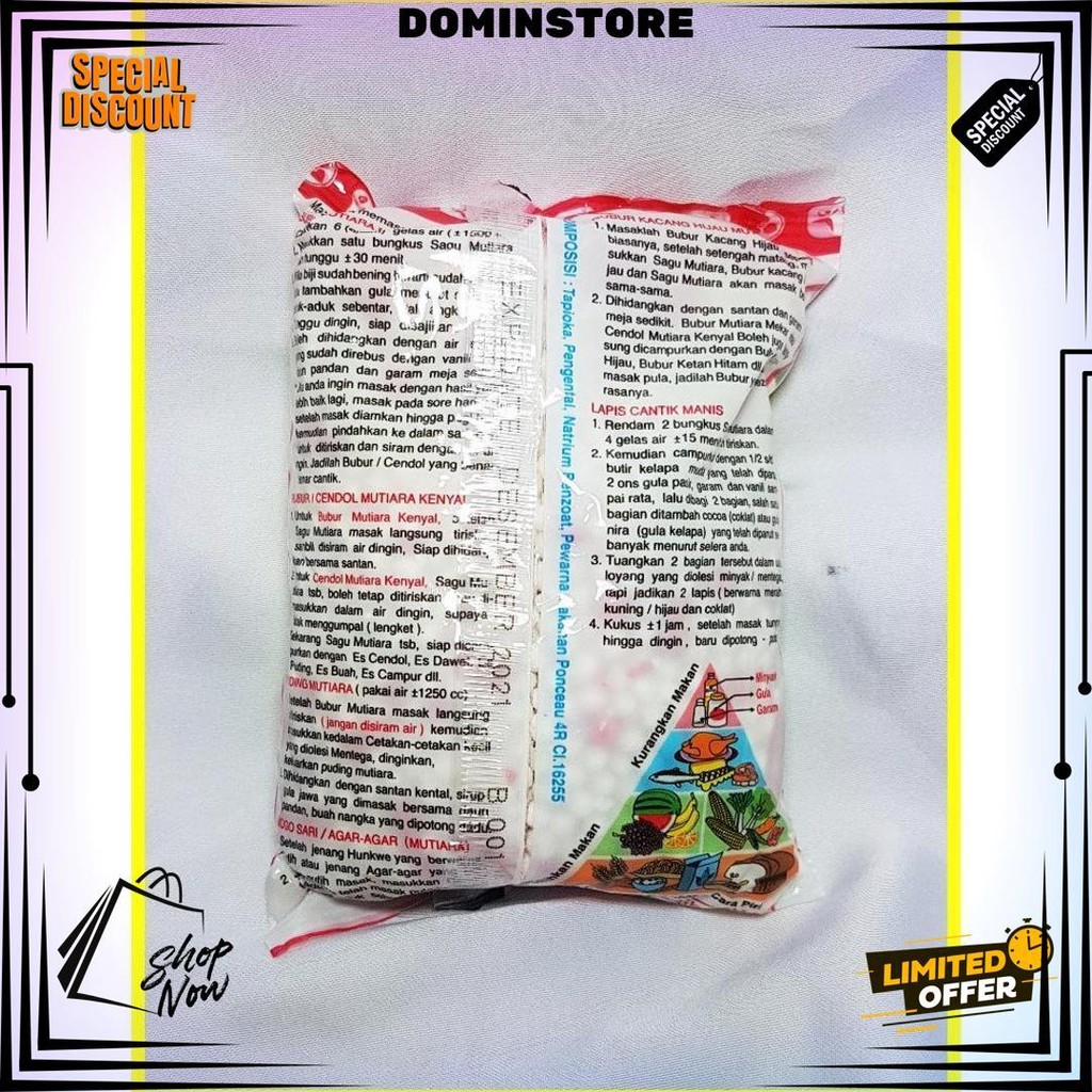 

Sagu Mutiara Cap Kucing 100 Gr - Sagu Mutiara Bj Promo Puncak