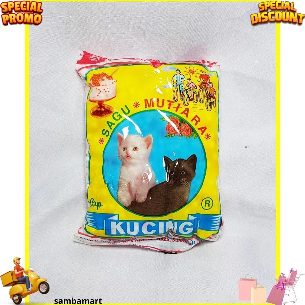 

Sagu Mutiara Cap Kucing 100 Gr - Sagu Mutiara Bj Cod