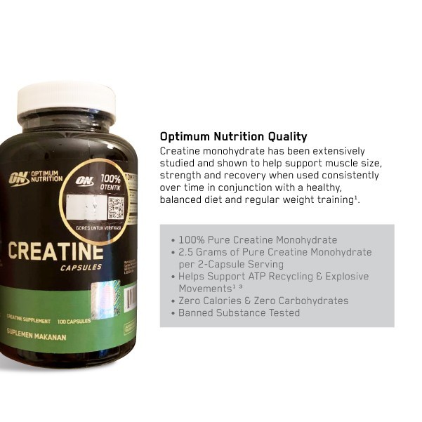 READY Optimum Nutrition Creatine 2500 mg - 100 Capsules G00D QU4LITY