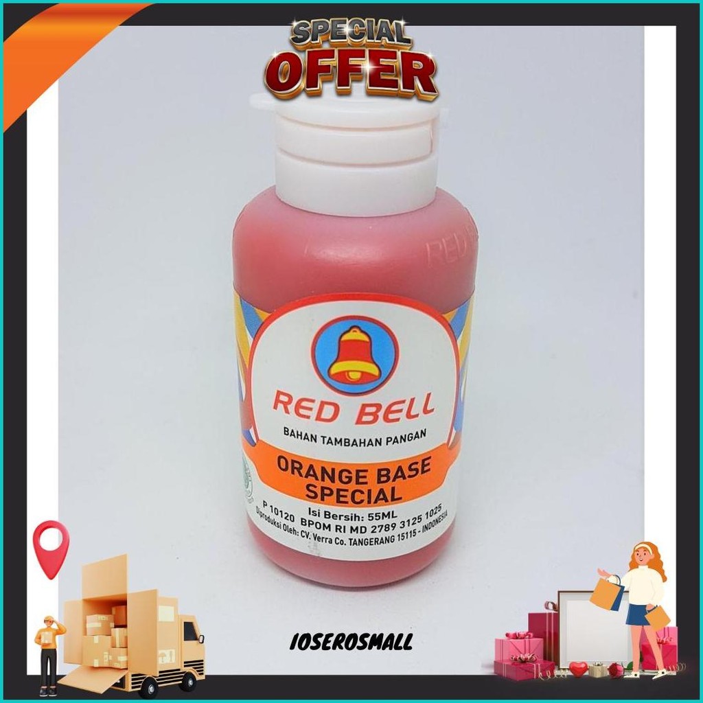 

Perasa Dan Pewarna Red Bell Rasa Orange Base Special 55Ml Cod