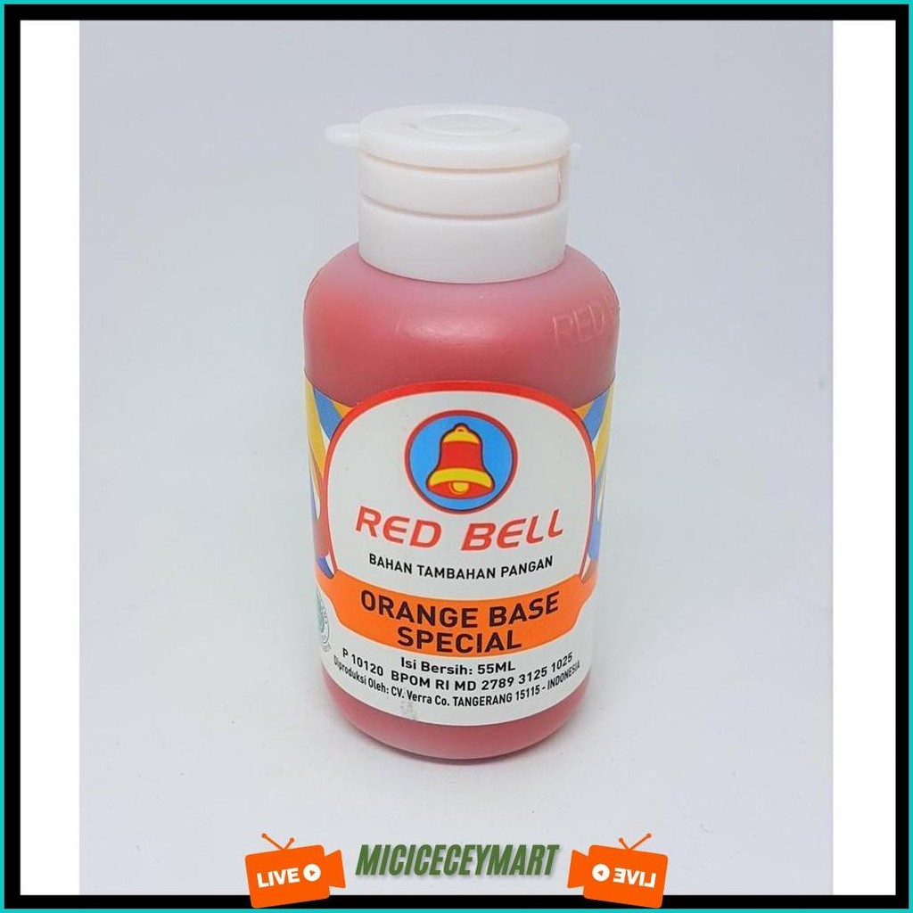 

Perasa Dan Pewarna Red Bell Rasa Orange Base Special 55Ml Original Produk