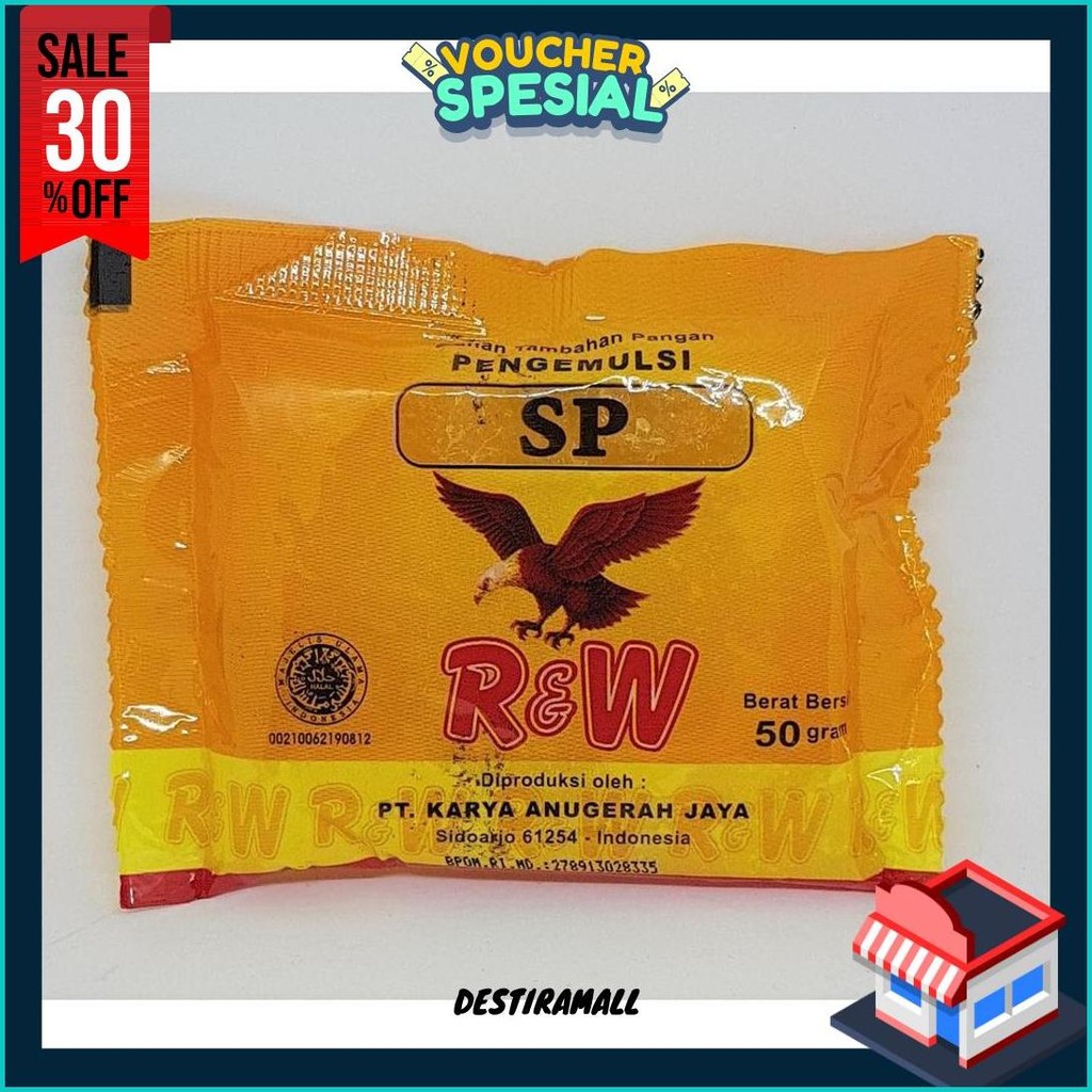 

Emulsifier Kue/Pengemulsi Kue/ Sp 50 Gr R&W Rajawali Original Produk