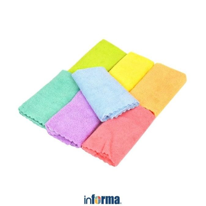 

diskon! informa set 7 pcs kain lap dapur rainbow wings