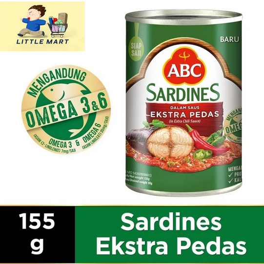 

ABC Sarden / Ikan Sarden ABC Saus Extra Pedas 155 g