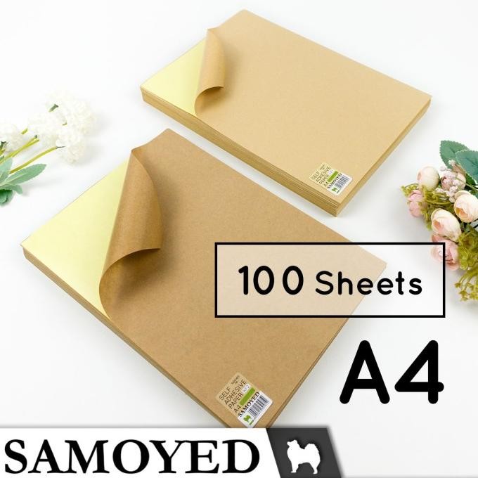 

Sale Kertas Label / Stiker Kraft / Self Adhesive Paper Samoyed Kf A4 100