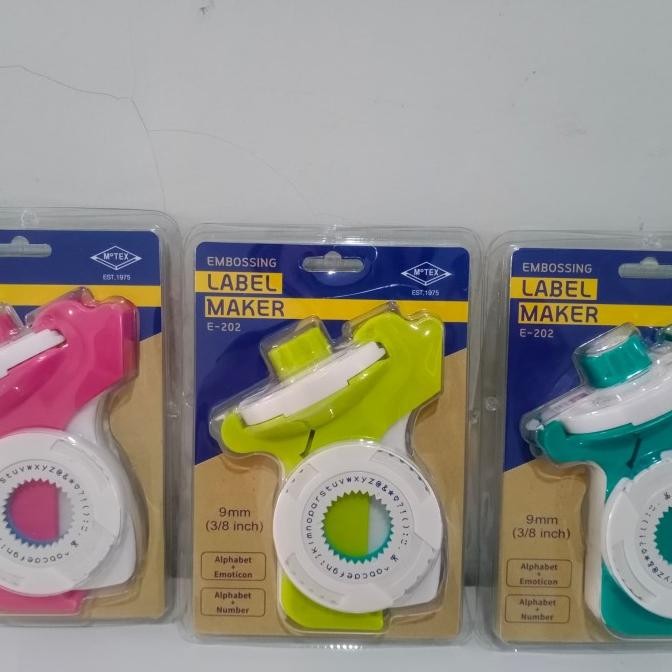 

Sale Label Maker Embossed Merk Motex E202 2Wheel-Free 2 Refill