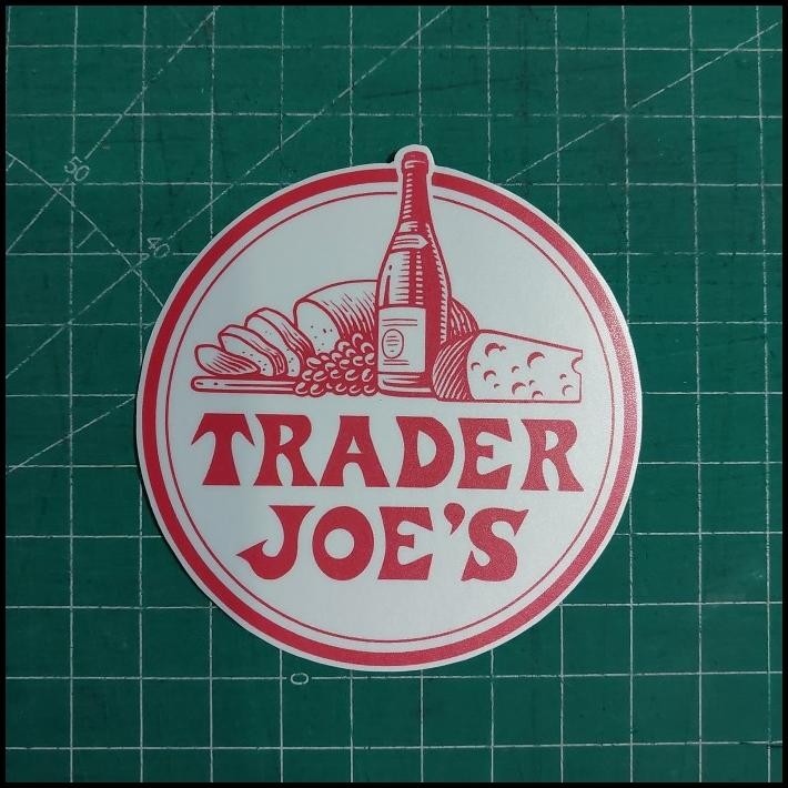 

GRATIS ONGKIR STICKER USA BRAND TRADER JOE'S WHITE BASED !!!!!!