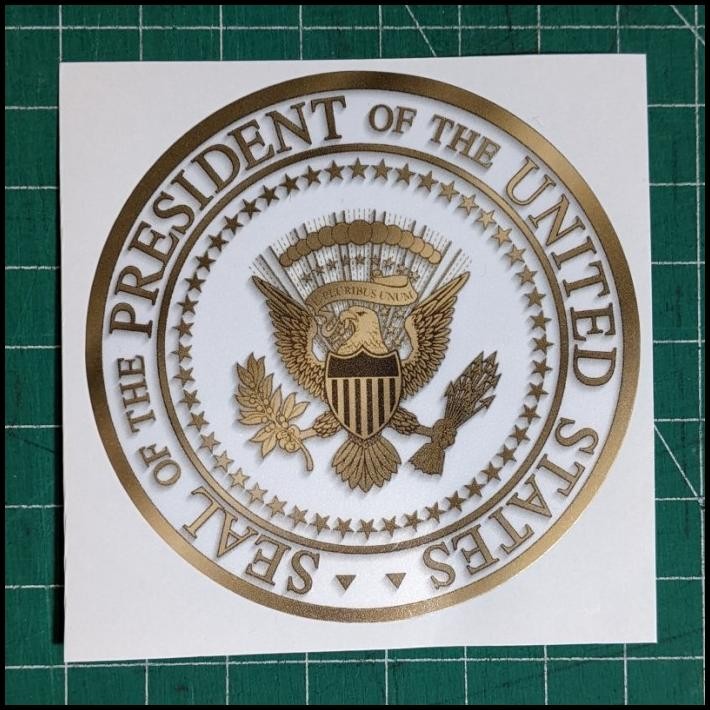 

HOT DEAL STICKER USA SEAL OF THE PRESIDENT OF THE USA ROUNDED