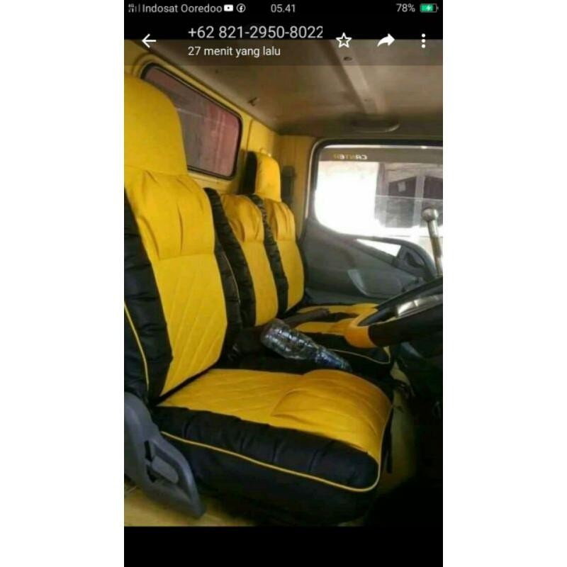 Cover Jok Mobil Canter Sofa Tahu Warna Kuning Hitam