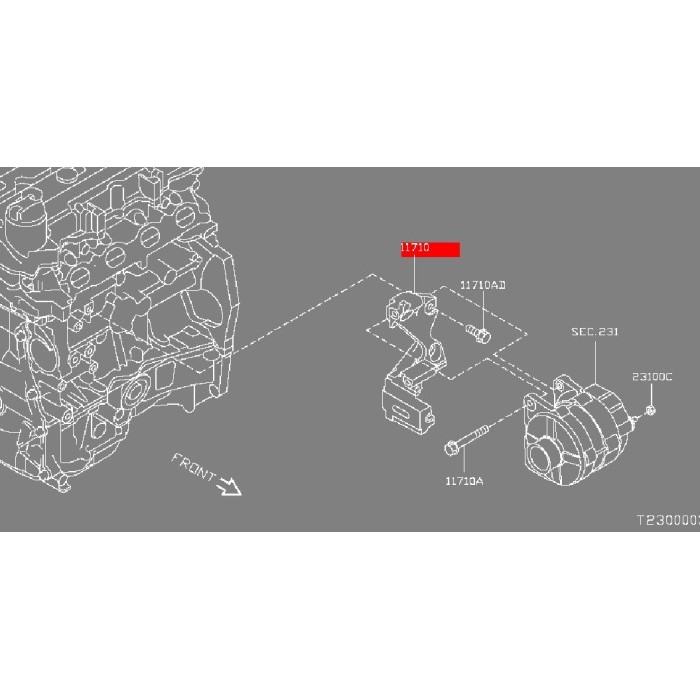 Grand Livina Juke Evalia Bracket Alternator Dinamo Ampere ORI NISSAN