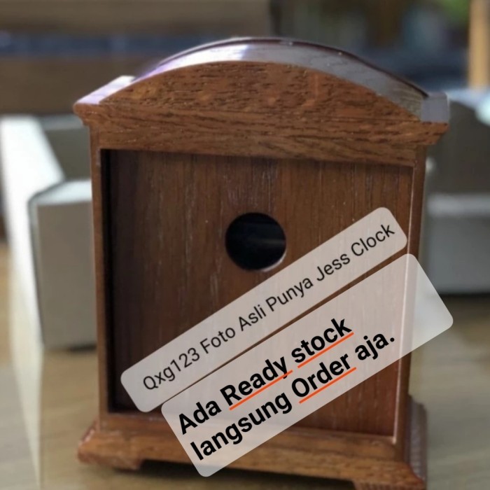 QXG123 Jam Meja Weker Seiko Original kayu