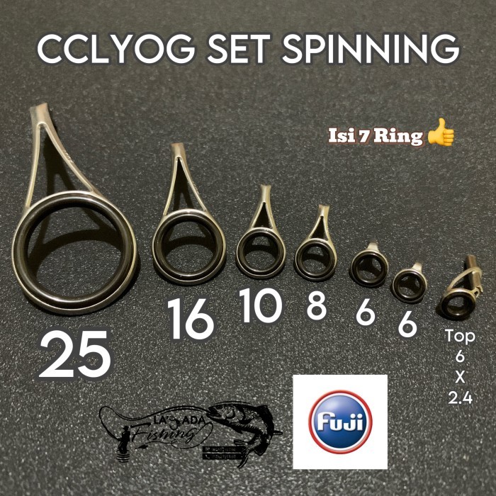 RING GUIDE FUJI CCLYOG SET SPINNING MAGURO "SET isi 7"