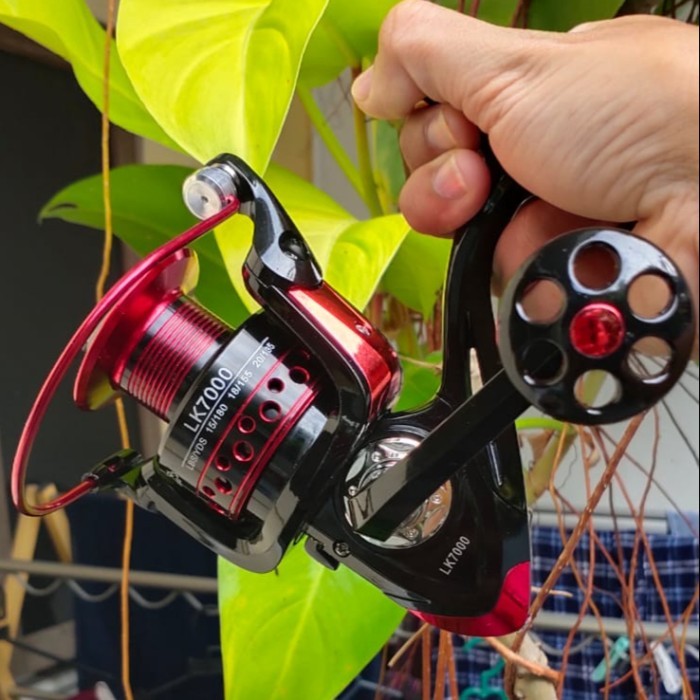 TERLARIS Reel 7000 Gulungan Pancing Gold Sharking LK7000 Metal Reel 4.7:1 13BB