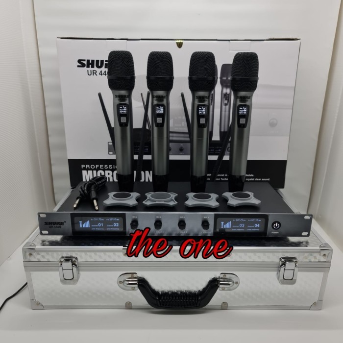 Hilmawanmall - Mic Wireless Shure X1 4 Mic Pegang + Koper
