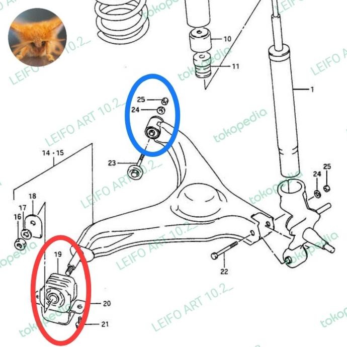 Sale Bushing Lower Arm Belakang Suzuki Amenity Esteem