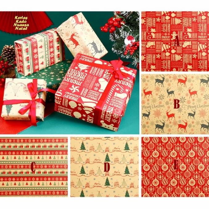 

sale! kertas kado nuansa natal per set