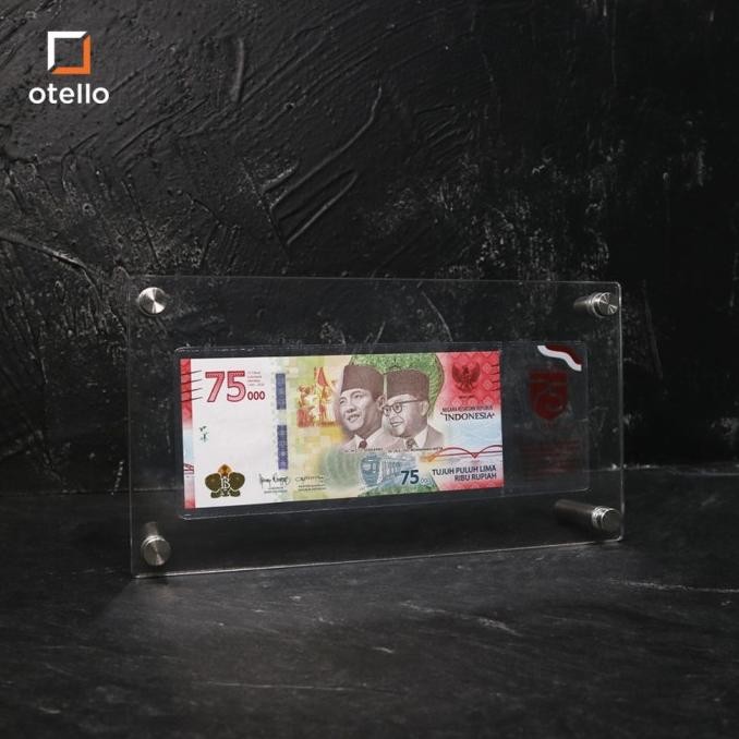 

sale! frame uang akrilik | stand pajangan uang kertas | display uang kertas