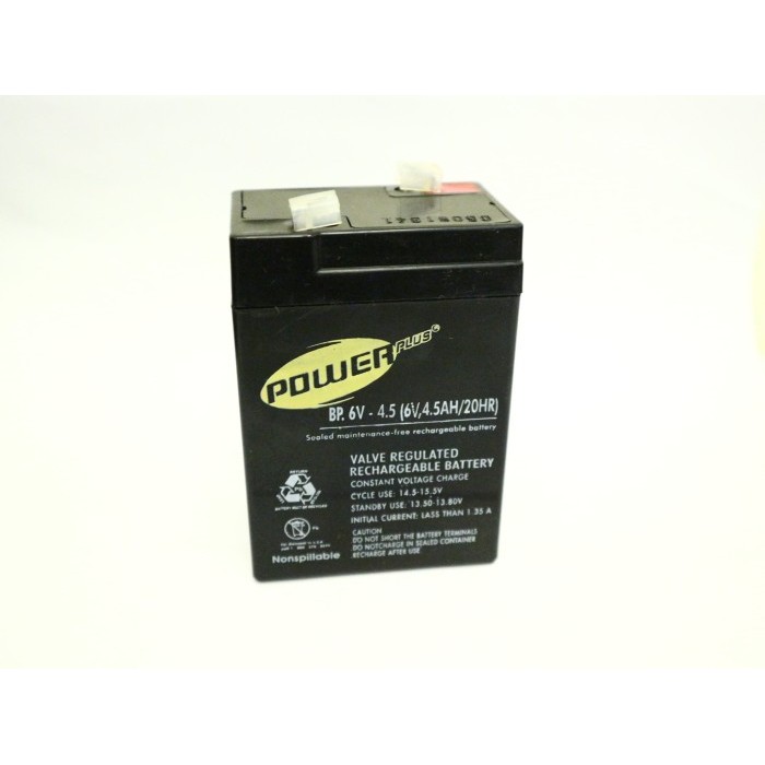AKI KERING EMERGENCY LAMP 6V-4,5AH POWERPLUS(BATTERY LAMPU EMERGENCY)