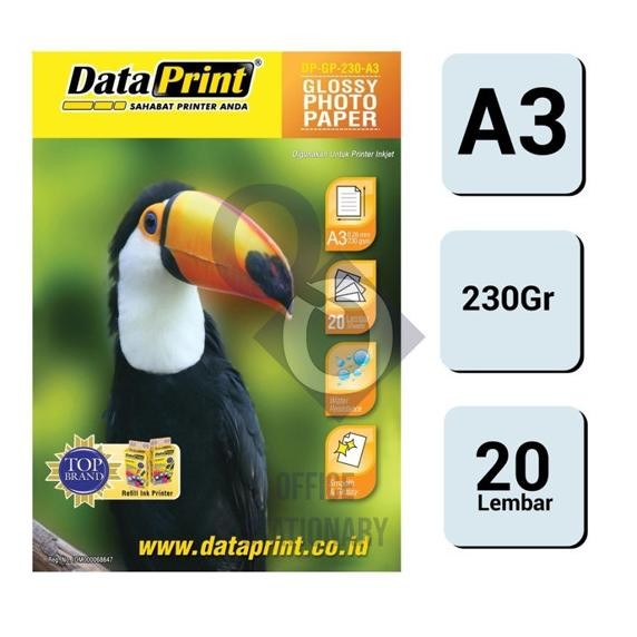 

sale! dataprint glossy photo paper 230 a3 / kertas data print glossy paper