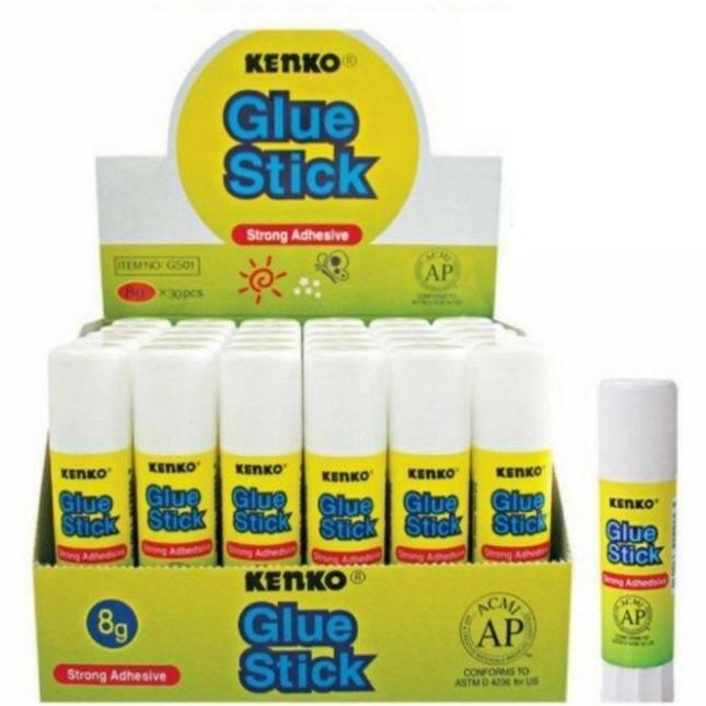 

sale! glue stick kenko / lem kertas 8 gr - 1 box isi 30 pcs