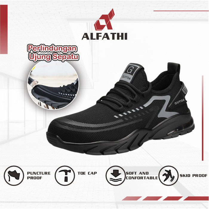 SEPATU SAFETY SNEAKERS SPORT NEW GUYISA ABU