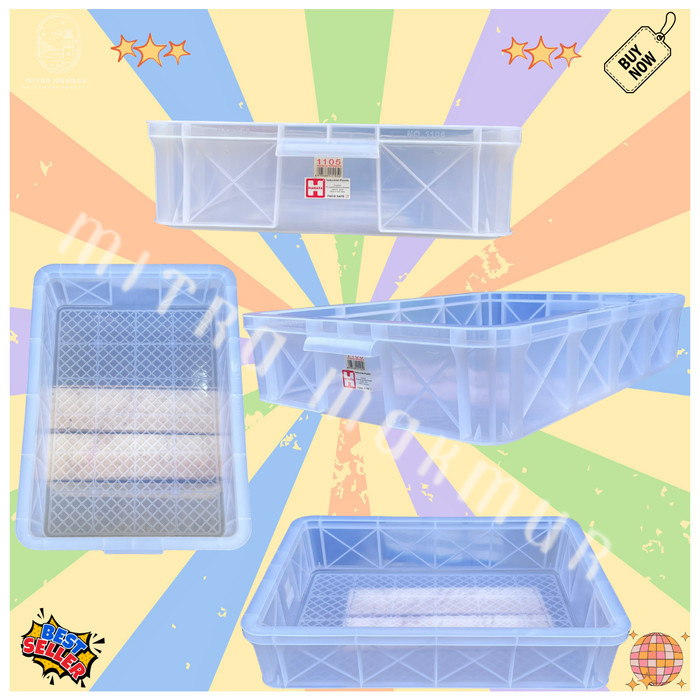 Container Industri Hanata Bening 1105 Kontainer Box Roti Bening Hanata Original