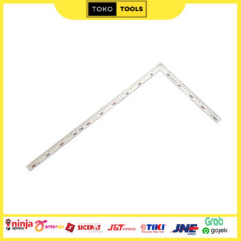 

TERLARIS! penggaris siku stainless steel besi L garisan pengukur metrik