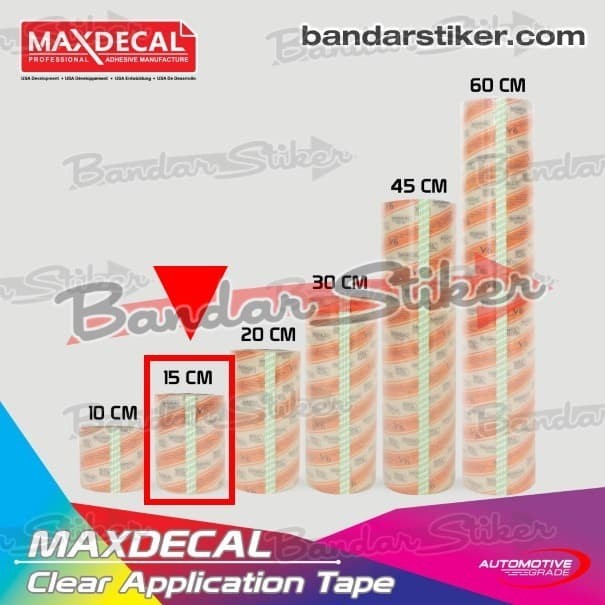 

PROMO! Clear Transfer Tape MAXDECAL Plastik Masking Cutting Sticker 15 cm