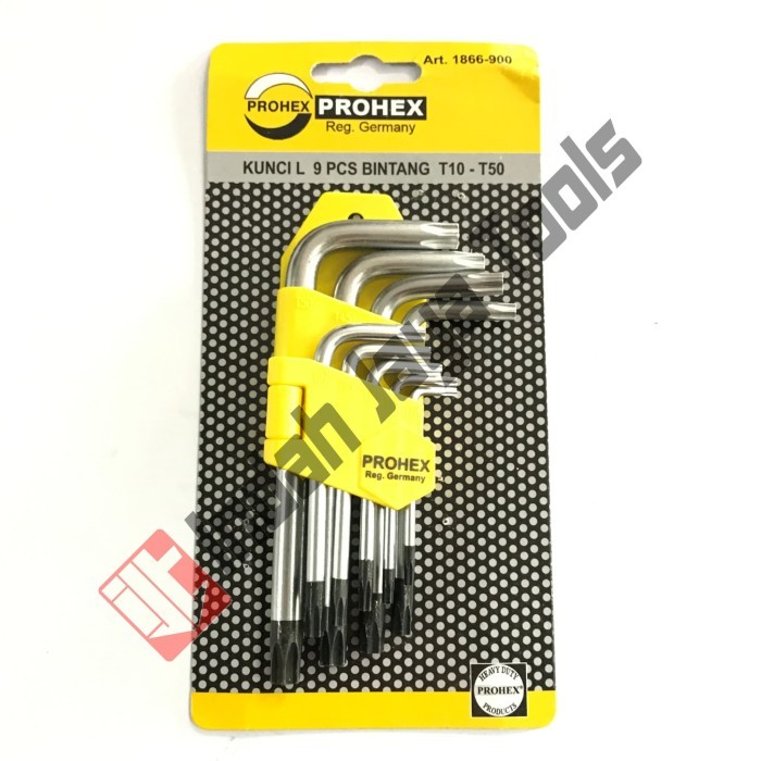 Terlaris HASSTON 1866-900 Kunci L Set Bintang PENDEK T10-T50 SHORT Star Prohex SALE