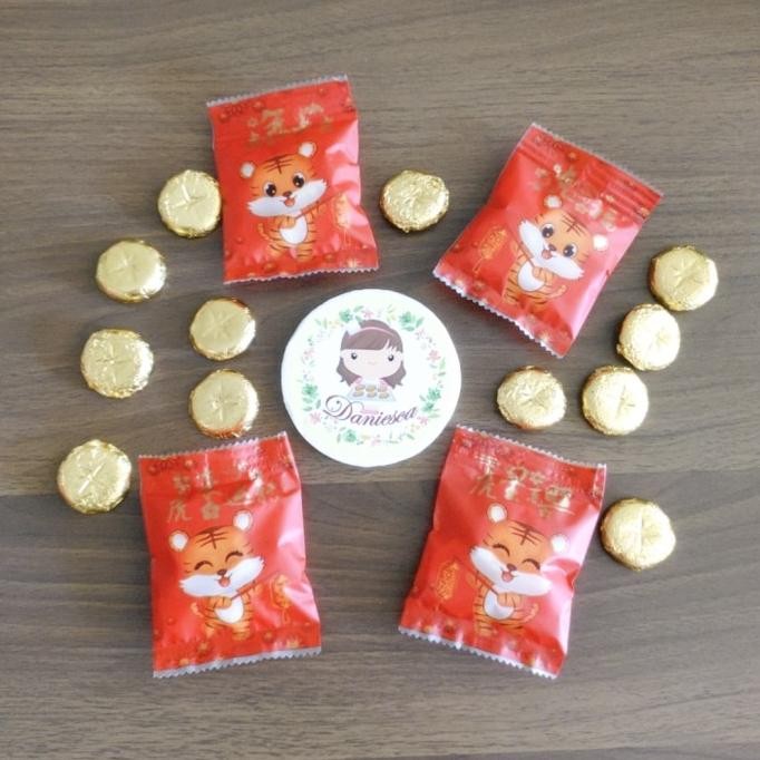 

kantong angpau Imlek isi coklat koin emas CNY souvenir sincia P52A