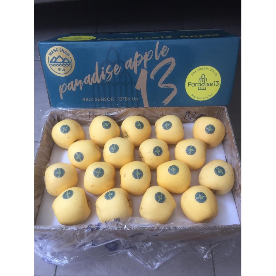 

Apel Yellow Paradise dan Venus Wangshan 1 Dus (9 KG) Fresh Import