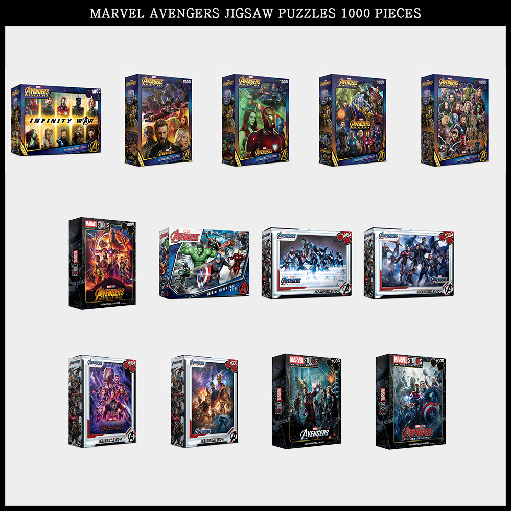 Teka-teki Jigsaw 1000 Potongan Koleksi Marvel Avengers | perang tak terbatas akhir permainan sepuluh