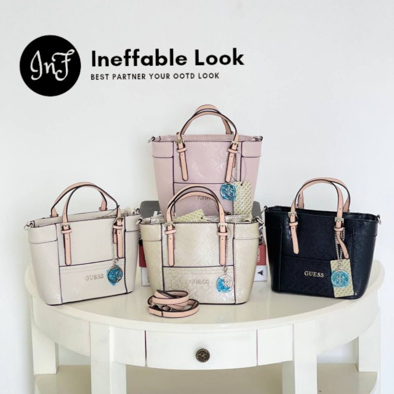 Tas WANITA GS DELANEY CLASIC 4G LOGO MINI TOTE DENGAN STRAP SELEMPANG TAS WANITA GU3355 TAS TANGAN K