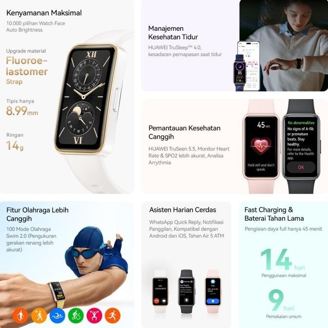 HUAWEI Band 9 Gelang Jam Pintar Smartwatch Smartband Garansi Resmi [terbaik]
