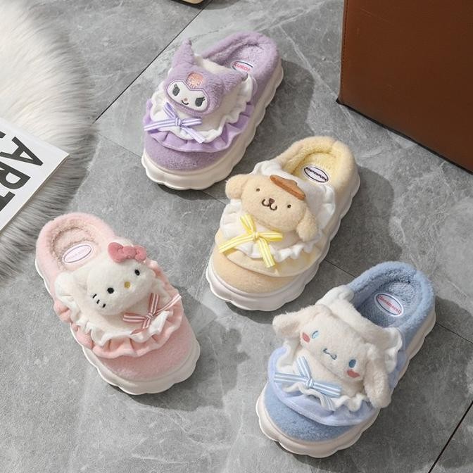 Sandal Sendal Rumah Kamar Melody Kuromi Pompompurin Kitty Cinnamoroll Tersedia