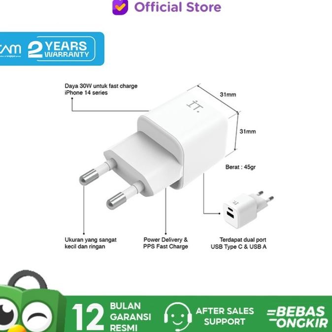 ori - it plug 40 watt / 35 watt / 30 watt / 20 watt wall charger cube