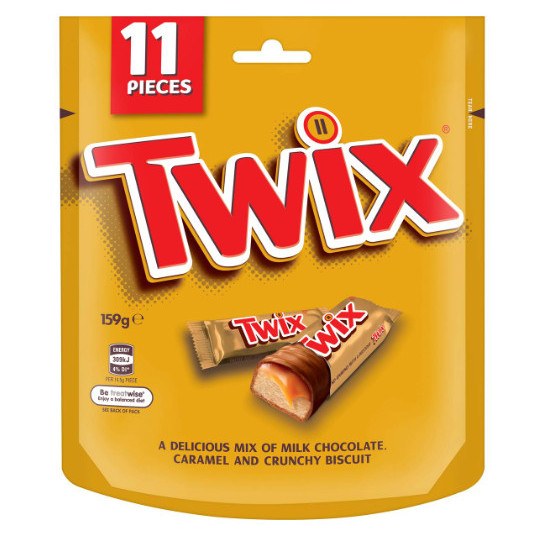 

Twix Milk Chocolate Party Share Bag 11 Pieces 159g Australia