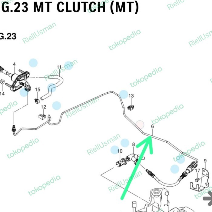 pipa master kopling atas bawah suzuki Ertiga
