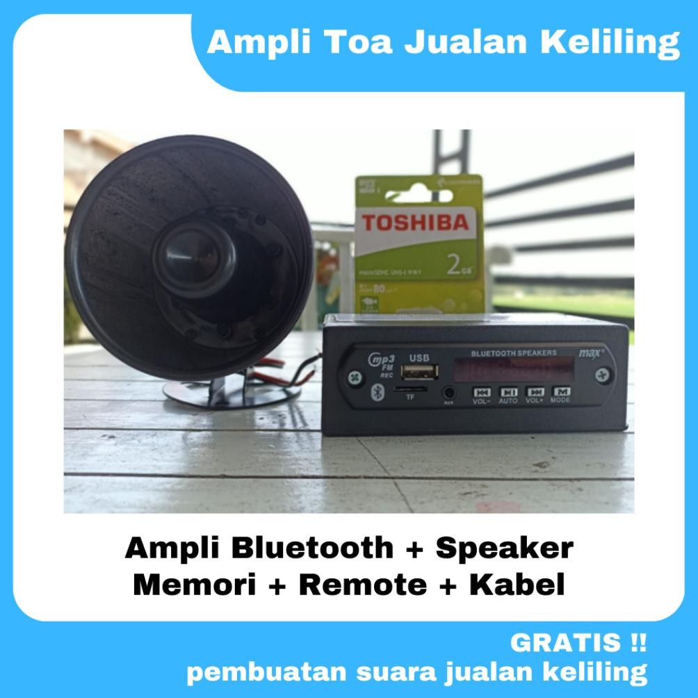 nos ampli toa speaker pedagang keliling bisa bluetooth sudah termasuk memori