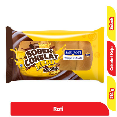 

Sari Roti Sobek Cokelat Keju 214 g