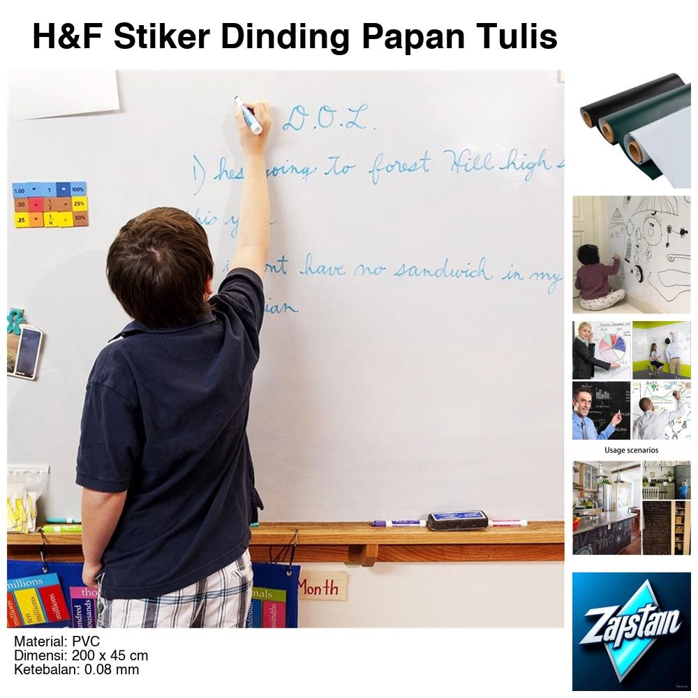 

H&F Stiker Dinding Papan Tulis Whiteboard Flexible 200x45cm - HF514