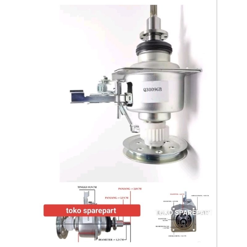 Gearbox Mesin Cuci Electrolux EWT805WN EWT905WN