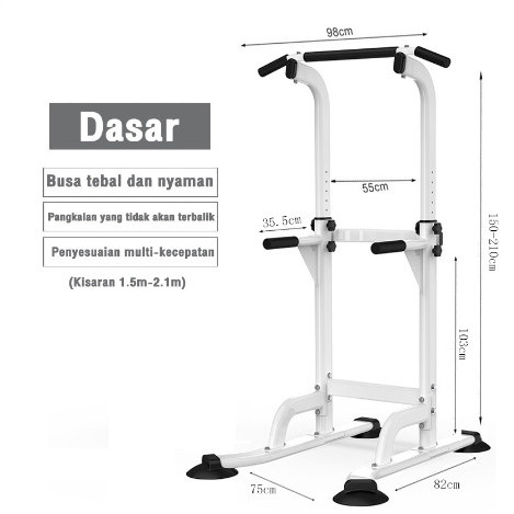 Murah Multi-Function Power Tower,Adjustable Height Pull up Station SPEEDS Non COD