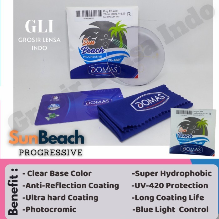 Lensa kacamata Progresif Blucromic / bluray photocromic Garansi coatin