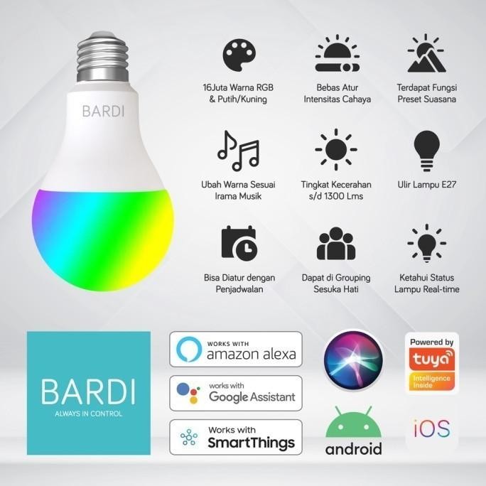 Lampu Bardi Smart Bulb 12 W Rgbww